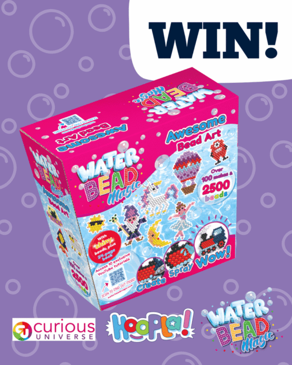 Water Bead Magic kit with rainbow beads, spray bottle, and design templates – craft kit for children 